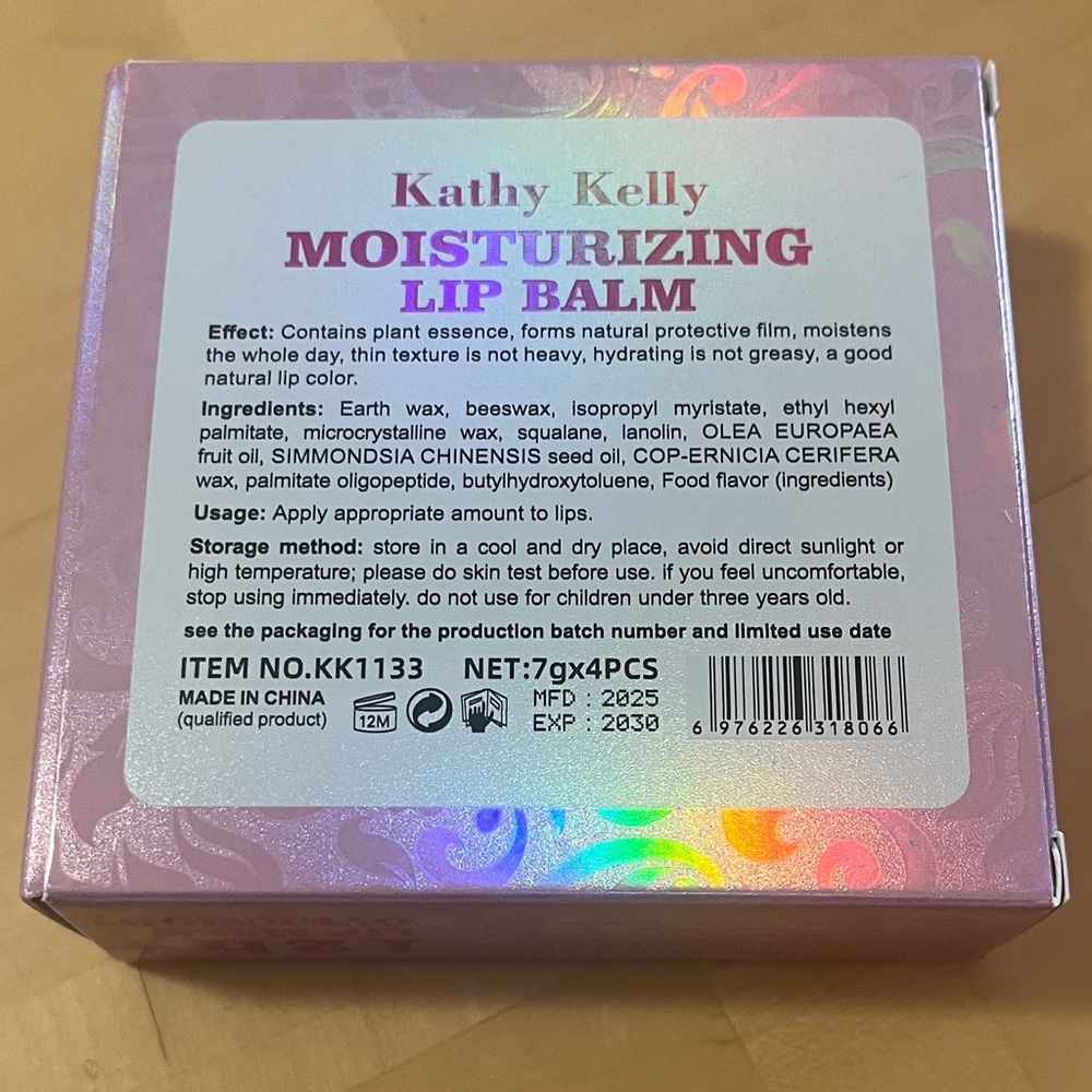 Lip Balm Set - Red, Pink, Orange, Purple - Picture 2 of 2